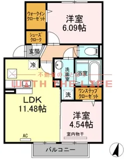 フェアプラッツ参番館【113号号室】の間取り
