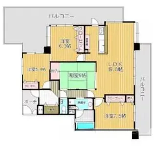ロフティ城南セントラルタワー【609号号室】の間取り
