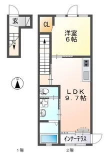 メゾンさくら【205号号室】の間取り