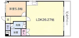 久留米パインハイツ【708号号室】の間取り