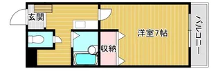 パールマンション上津【206号号室】の間取り