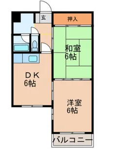 ハイランド松ヶ枝【303号号室】の間取り