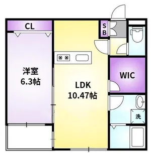 L−BLOOM御井【1階】の間取り