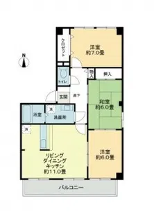 フォブールサウス【102号号室】の間取り