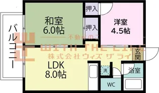 赤司アパート【202号号室】の間取り