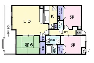 ロイヤルパークマンション【302号号室】の間取り