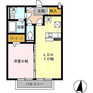 バリエンテ【201号号室】の間取り