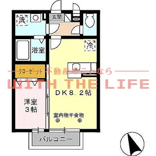 セジュールペルル【101号号室】の間取り