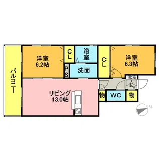 ステラオブアリエス【201号号室】の間取り