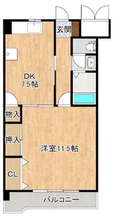 リバーサイド東櫛原【302号号室】の間取り
