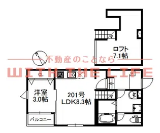 ソラーレ津福駅南【205号号室】の間取り