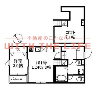 ソラーレ津福駅南【105号号室】の間取り