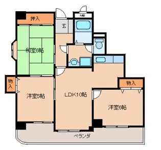 ミチパールマンション【401号号室】の間取り