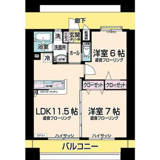 リビングステージ木町通【12階】の間取り
