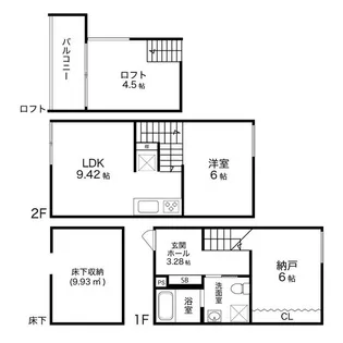 宮城県仙台市青葉区北根3丁目【テラスハウス】の間取り