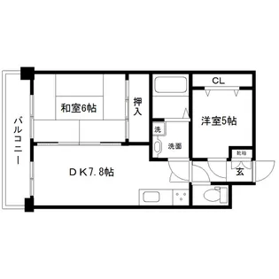 奥江ビルガーデングレース【402号室】の間取り