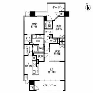 プレミスト仙台本町レジデンス【803号室】の間取り