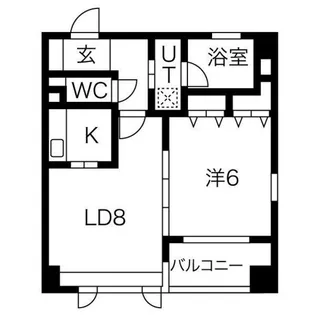 グランビュー晩翠通【905号室】の間取り