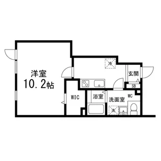ラド・ヒュース リンドラ【102号室】の間取り
