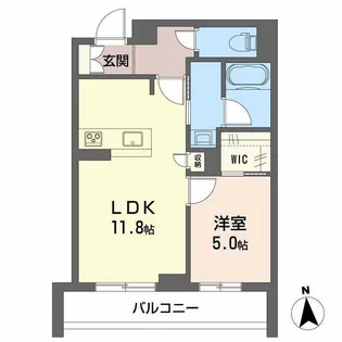 シンシア【202号室】の間取り