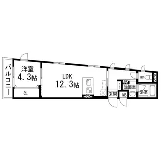 S.F北仙台ステーション【408号室】の間取り
