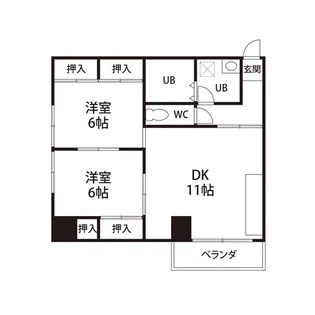 ビッププラザ仙台【G301号室】の間取り