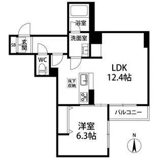 プレミアス長町【1階】の間取り