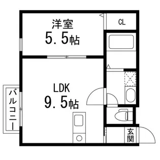 リングフィールド連坊駅前Ⅱ 【2階】の間取り