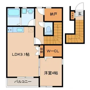 グランジュール若林【2階】の間取り