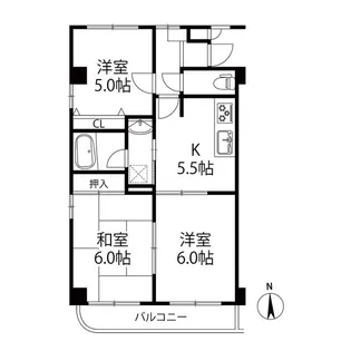 オンディーヌ【401号室】の間取り