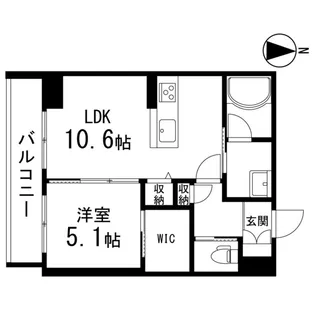 ベレオ久遠の杜【1階】の間取り