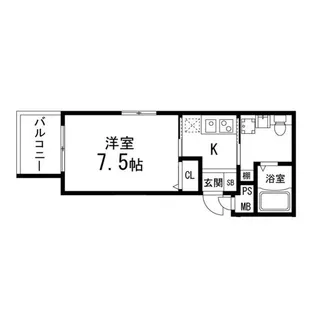 DKM西公園【201号室】の間取り