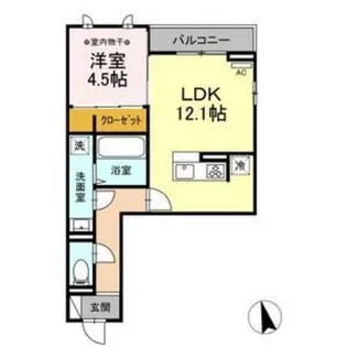 ブリックス北仙台【3階】の間取り