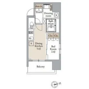 シーズンフラッツSENDAI EAST【2階】の間取り