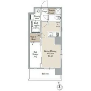 シーズンフラッツSENDAI EAST【10階】の間取り