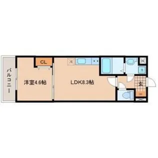 BLESSED LIFE上杉【4階】の間取り