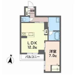 ベレオ・花京院【2階】の間取り