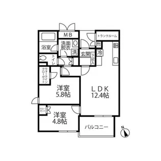 OASiS〜Premier Garden Villa【1階】の間取り