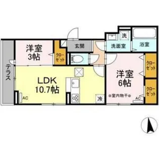 Dーroom Cinnamon【1階】の間取り