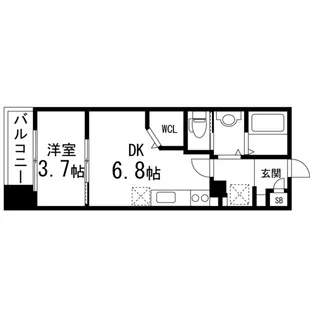シェルグランデ鉄砲町東【10階】の間取り