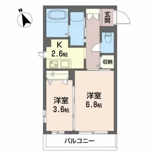 villa・rient土樋【1階】の間取り