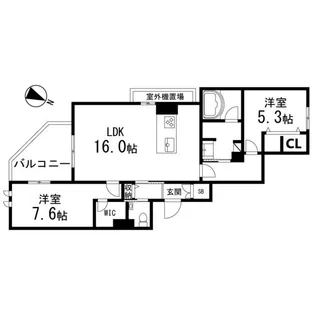 レィディエンス本町【2階】の間取り