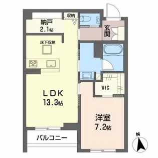 富岳五橋【206号室】の間取り