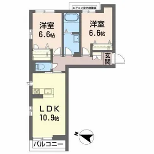 グランカーサ長町【2階】の間取り