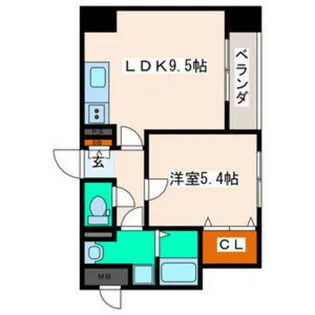 県庁前レジデンス【3階】の間取り