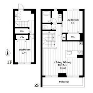 風香花京院【2階】の間取り