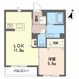ベレオ五輪【2階】の間取り