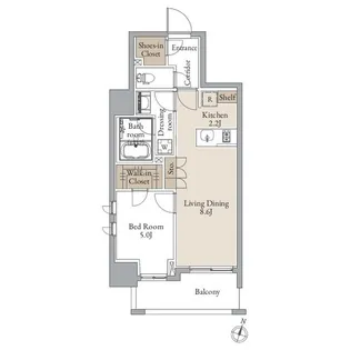 シーズンフラッツ青葉通一番町【1004号室】の間取り