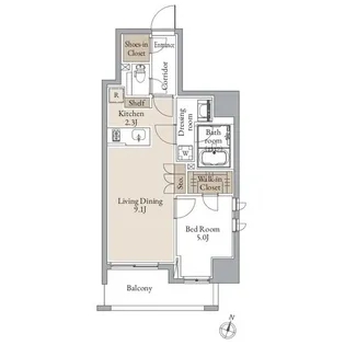 シーズンフラッツ青葉通一番町【2階】の間取り