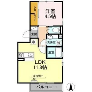 エクセラン A【2階】の間取り
